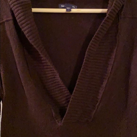 Gap Hooded V-Neck Pullover Sweater sz L - Picture 5 of 7